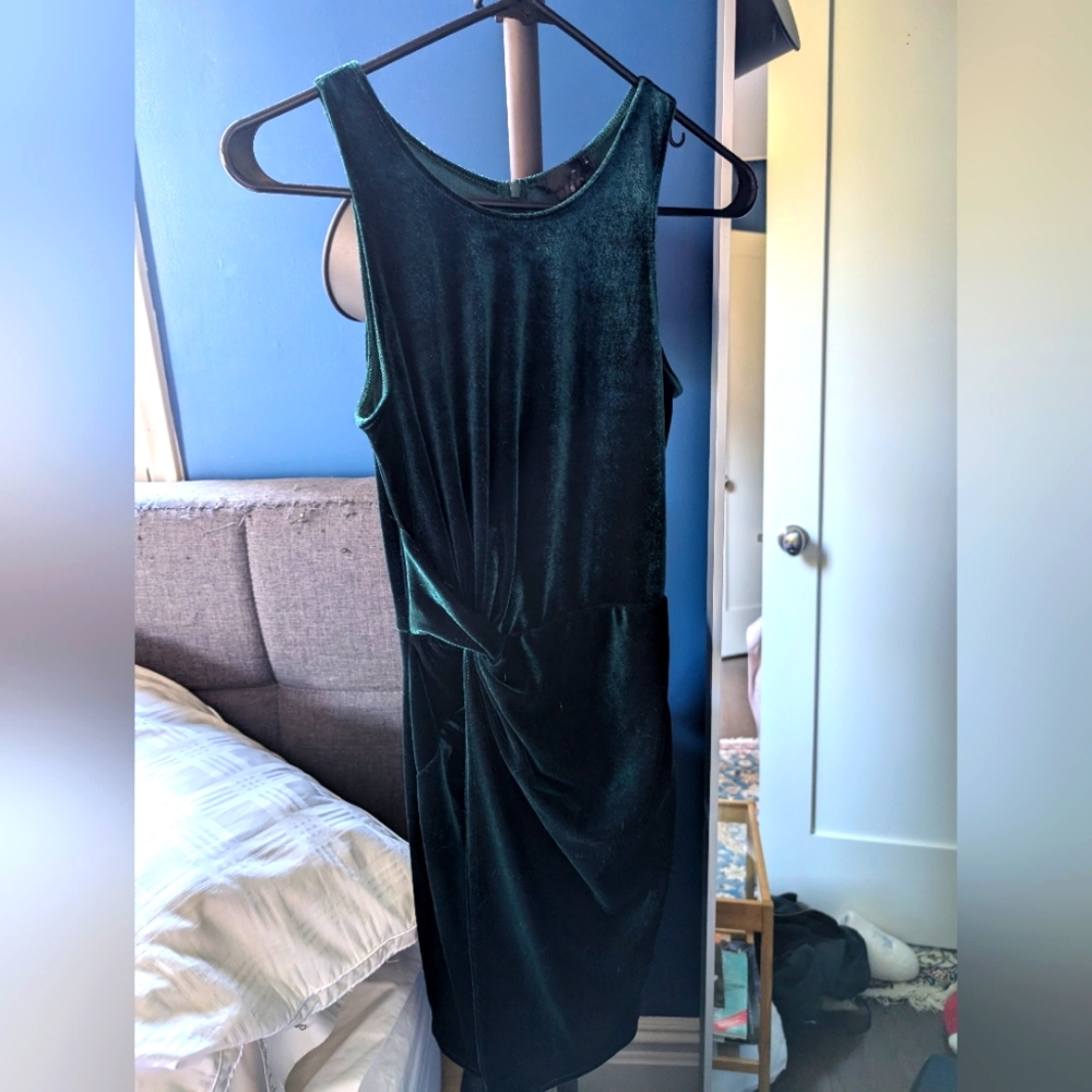 Aqua velvet dress